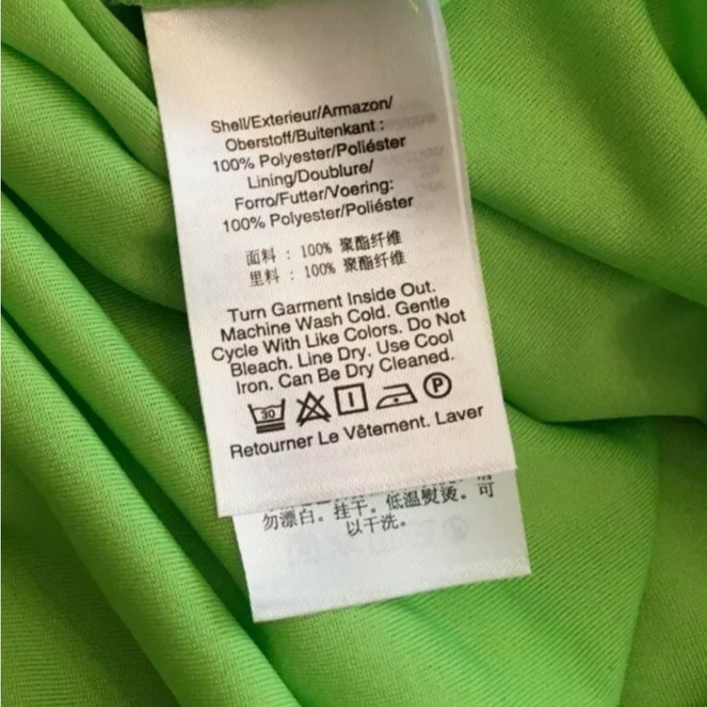 DKNY Women's Kelly Apple Green Ruffle Hem Dress with Belt Size 12 NWT $109 - Picture 4 of 4